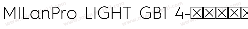 MILanPro LIGHT GB1 4字体转换